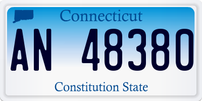 CT license plate AN48380