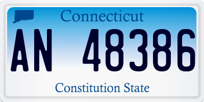 CT license plate AN48386