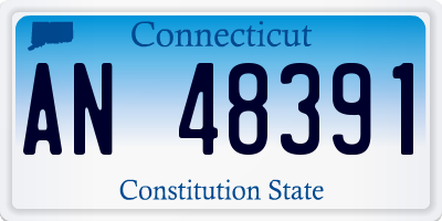 CT license plate AN48391