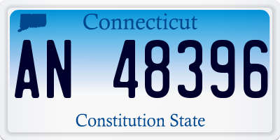 CT license plate AN48396