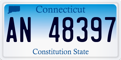 CT license plate AN48397