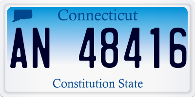 CT license plate AN48416