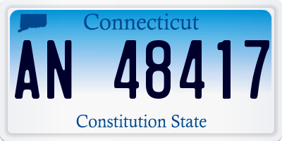 CT license plate AN48417