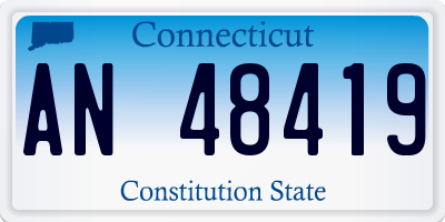 CT license plate AN48419
