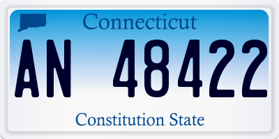 CT license plate AN48422
