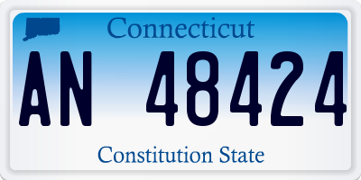 CT license plate AN48424