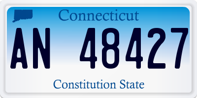 CT license plate AN48427