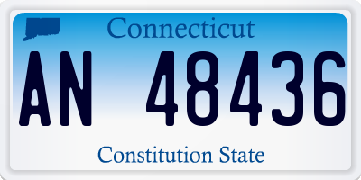 CT license plate AN48436