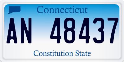 CT license plate AN48437