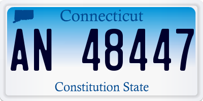 CT license plate AN48447