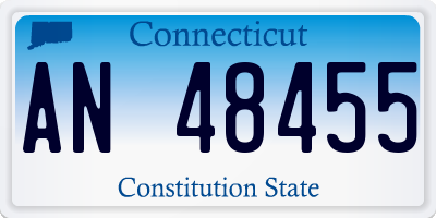 CT license plate AN48455