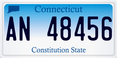 CT license plate AN48456