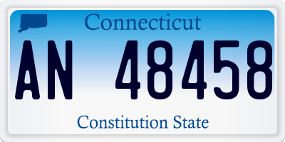 CT license plate AN48458