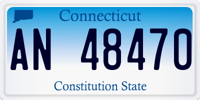 CT license plate AN48470