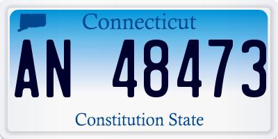 CT license plate AN48473