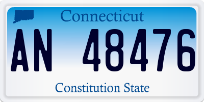 CT license plate AN48476