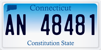 CT license plate AN48481