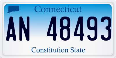 CT license plate AN48493