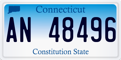 CT license plate AN48496