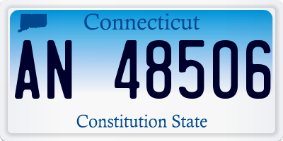 CT license plate AN48506