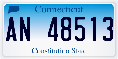 CT license plate AN48513