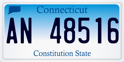 CT license plate AN48516