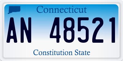 CT license plate AN48521