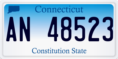 CT license plate AN48523