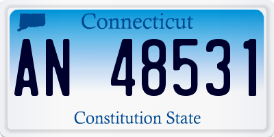 CT license plate AN48531