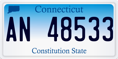 CT license plate AN48533