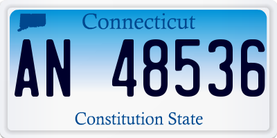 CT license plate AN48536