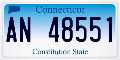 CT license plate AN48551