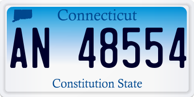 CT license plate AN48554