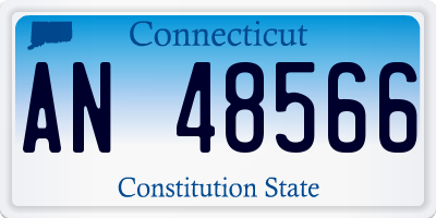 CT license plate AN48566