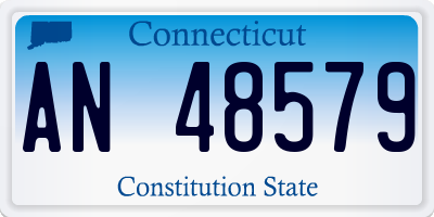 CT license plate AN48579
