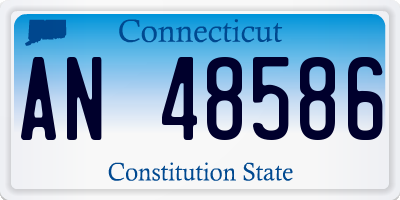 CT license plate AN48586