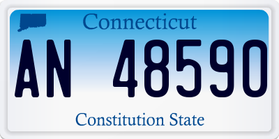 CT license plate AN48590