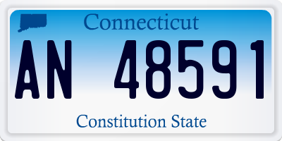 CT license plate AN48591