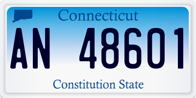 CT license plate AN48601