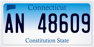 CT license plate AN48609