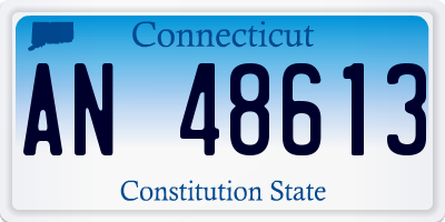 CT license plate AN48613