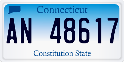 CT license plate AN48617