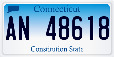 CT license plate AN48618