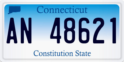 CT license plate AN48621