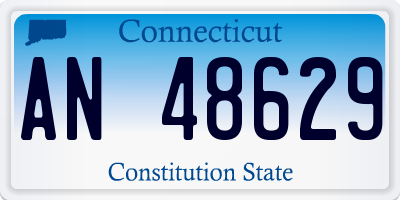 CT license plate AN48629