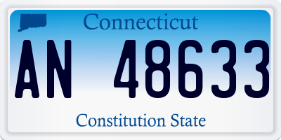 CT license plate AN48633
