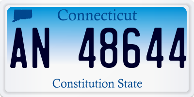 CT license plate AN48644