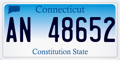 CT license plate AN48652