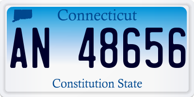 CT license plate AN48656