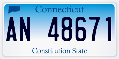 CT license plate AN48671
